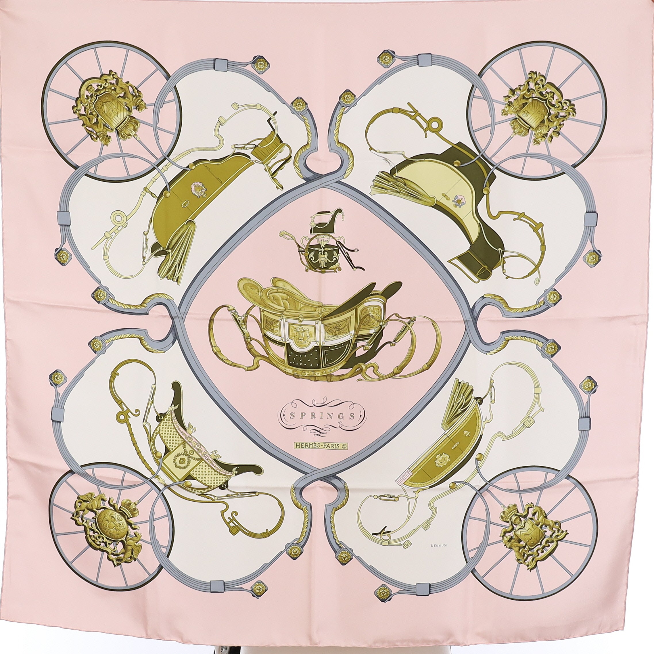 Pristine Boxed Hermès Springs Silk Scarf