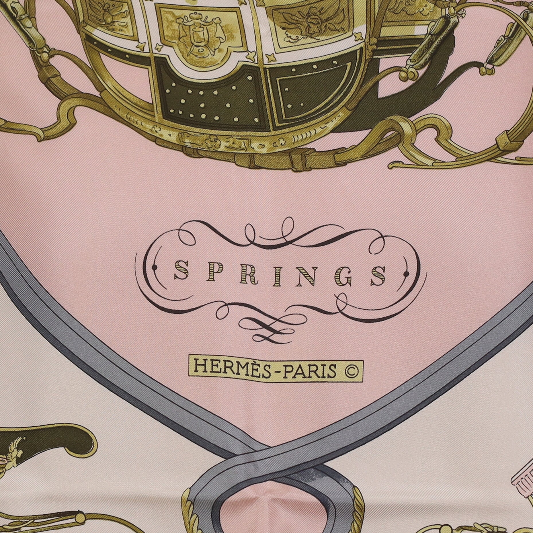 Pristine Boxed Hermès Springs Silk Scarf