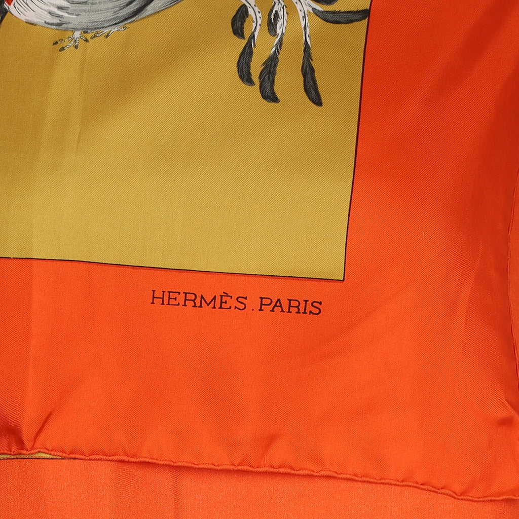 Brand New Boxed Hermès Les (Jeunes) Coqs Silk Scarf Rare