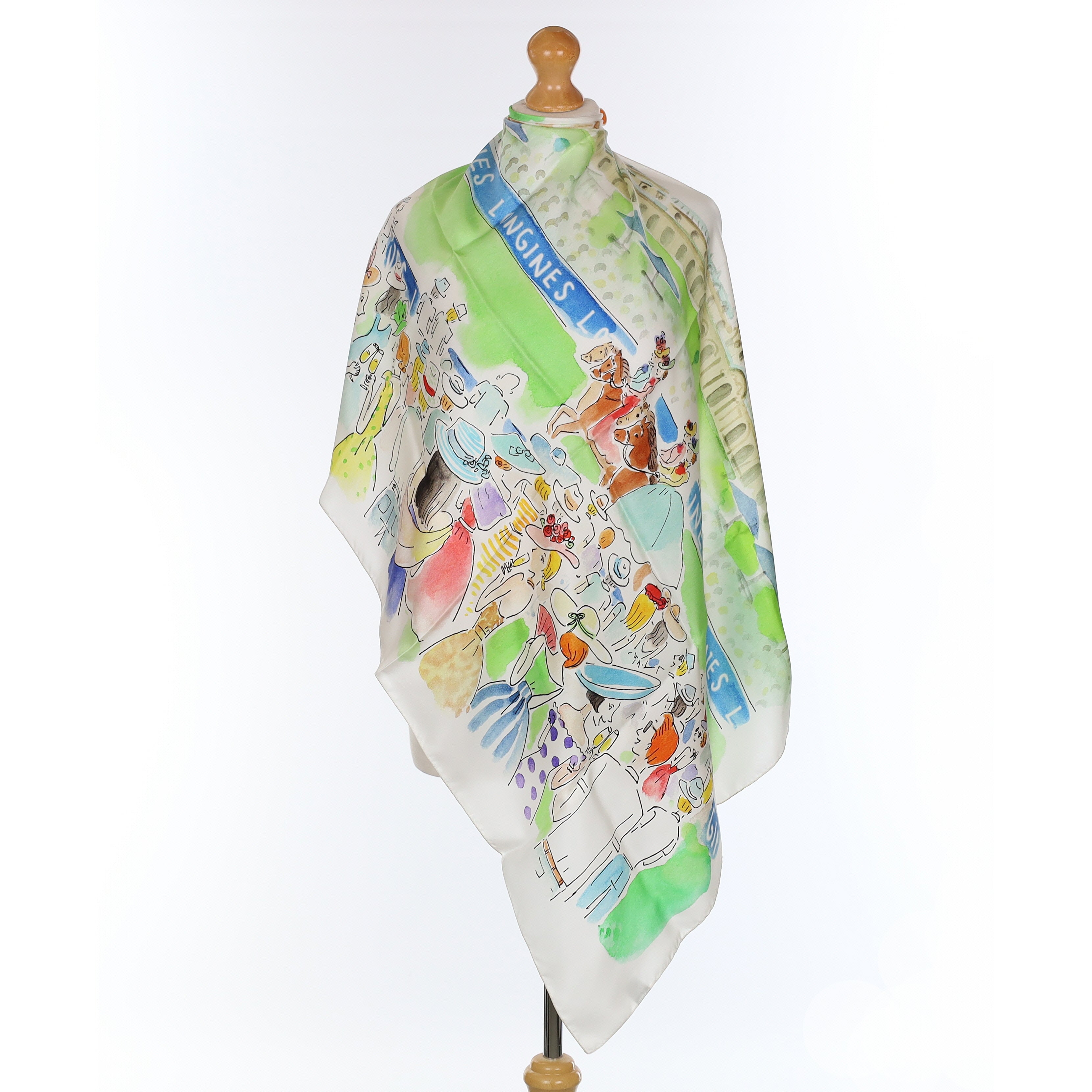 Brand New Boxed Longines Race Day Silk Scarf