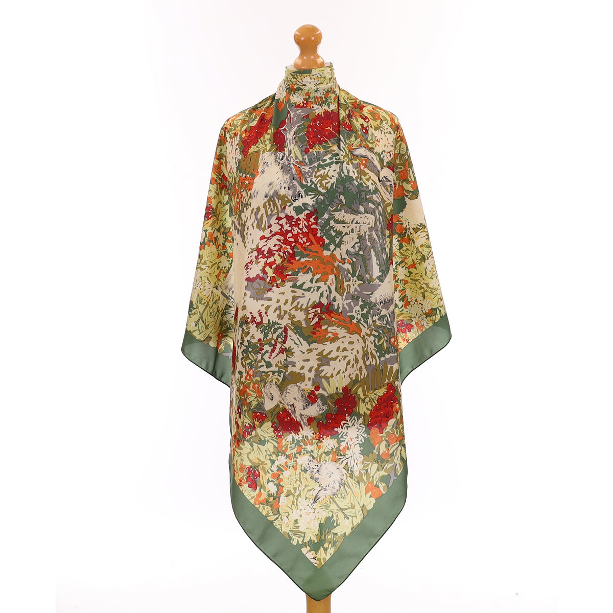 Canadian Animals Silk Scarf