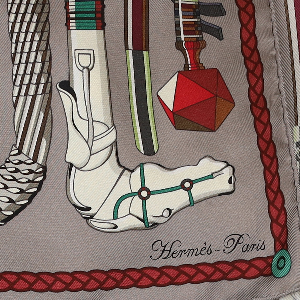 Hermès Les Cannes Vintage Silk Scarf
