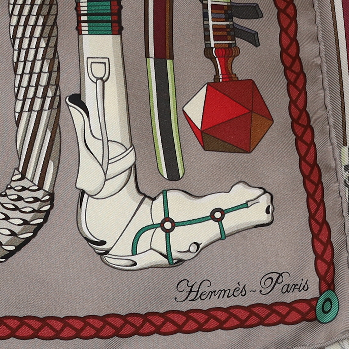 Hermès Les Cannes Vintage Silk Scarf