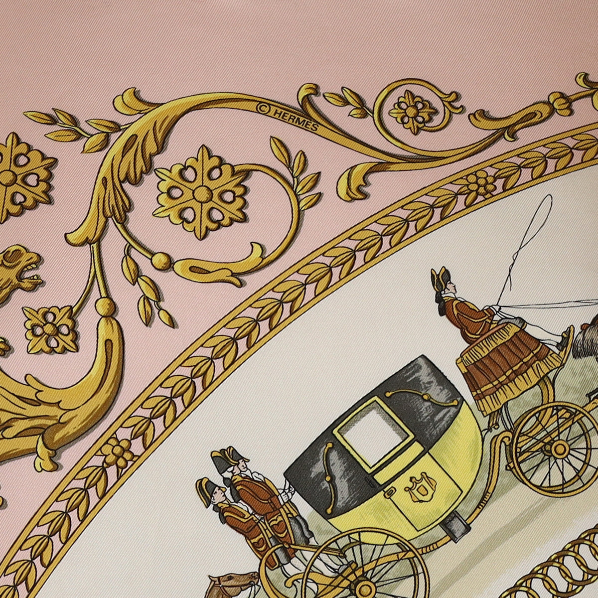 Hermès La Promenade de Longchamp Vintage Silk Scarf
