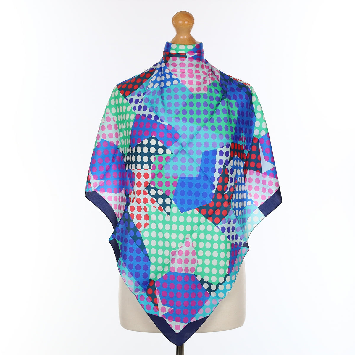 Brand New Multicolour Spotted Silk Scarf