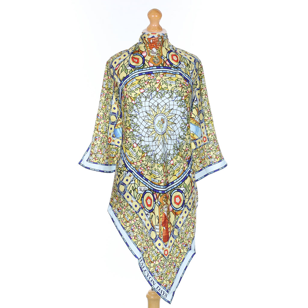 Brand New Boxed Halcyon Days ‘The Sanctuary Window’ Silk Scarf