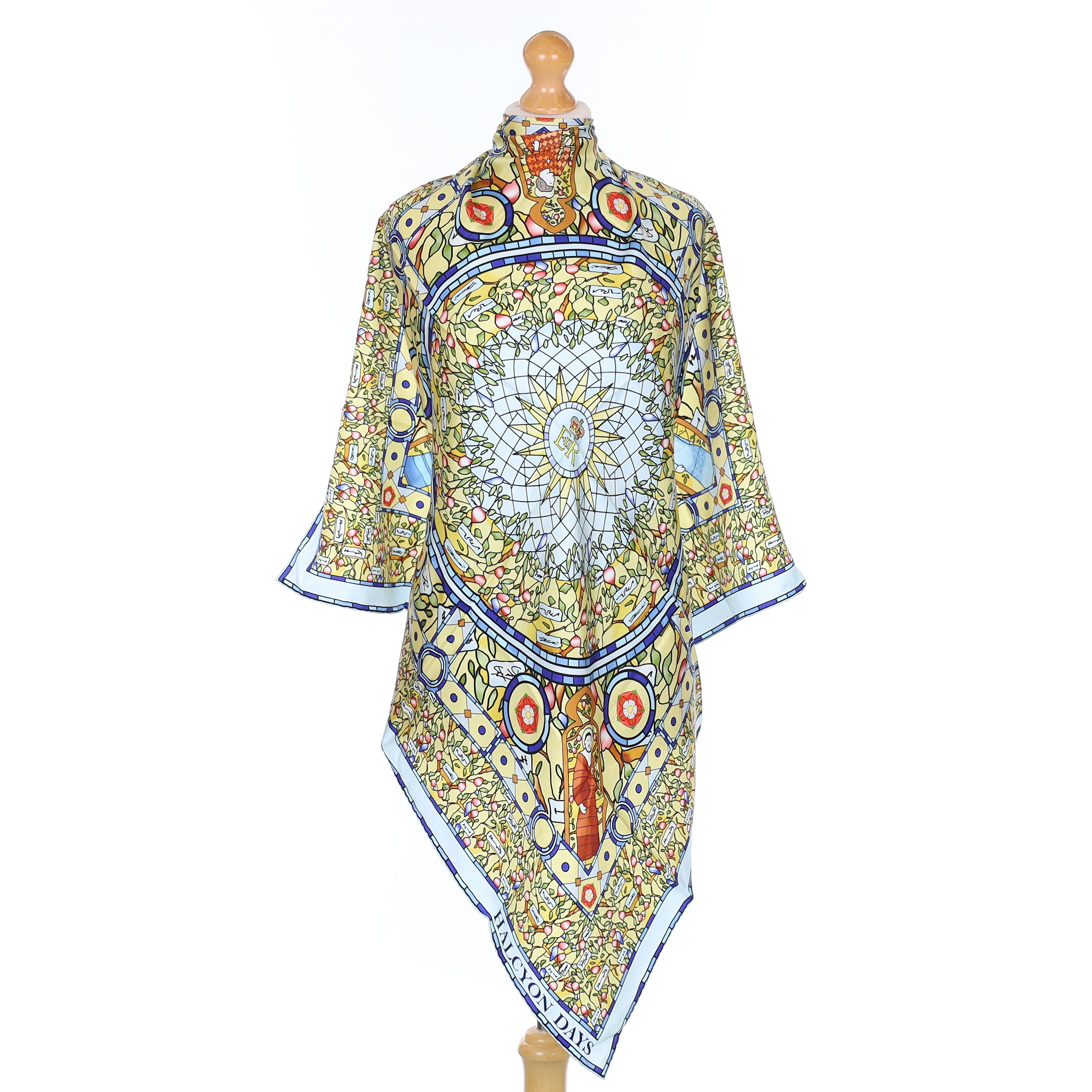 Brand New Boxed Halcyon Days ‘The Sanctuary Window’ Silk Scarf