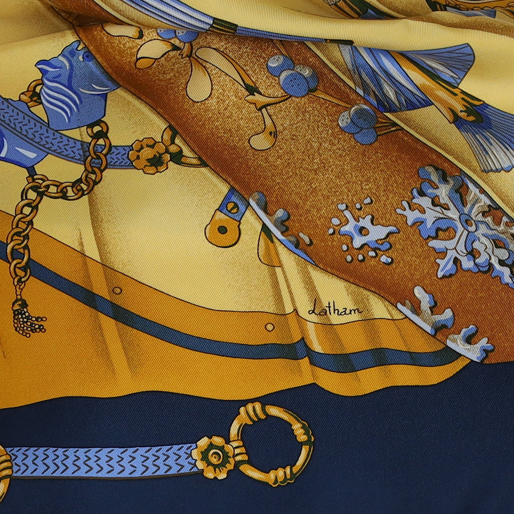 Pristine Boxed Hermès Soleil de Soie Vintage Silk Scarf