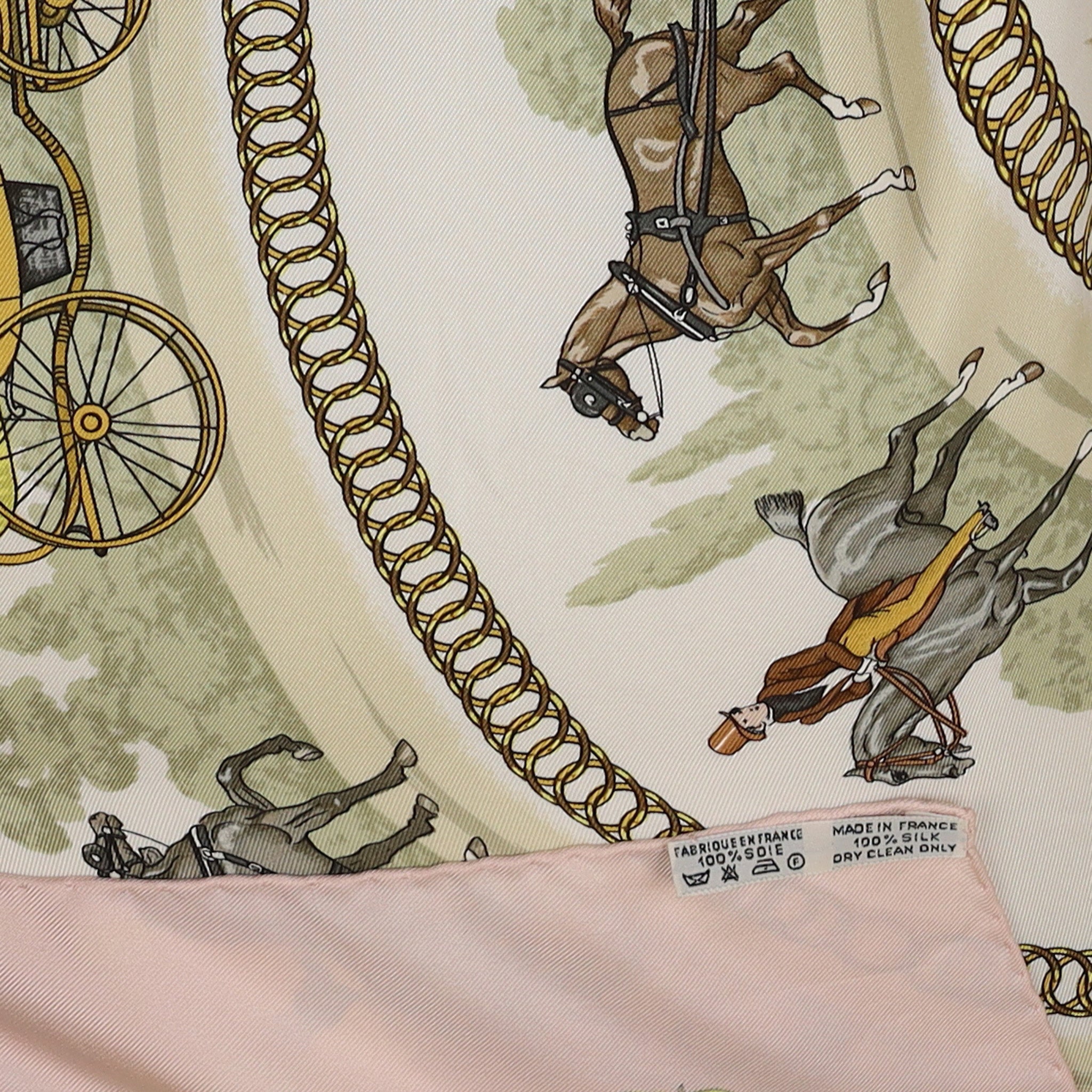 Hermès La Promenade de Longchamp Vintage Silk Scarf