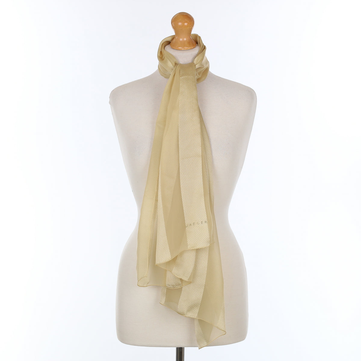 Brand New Jaeger Gold Stripe Vintage Silk Scarf