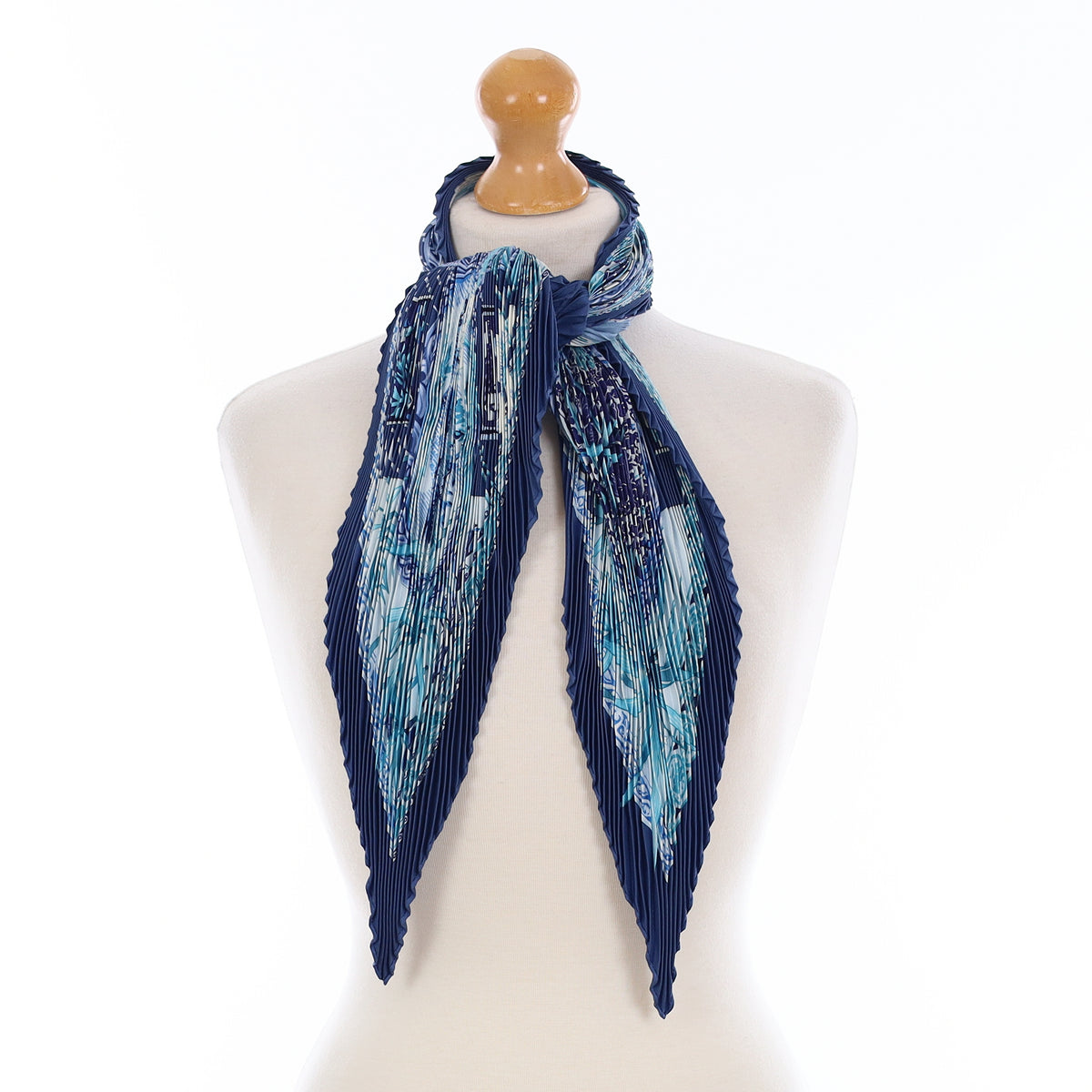 Hermès Le Jardin des Coptes Silk Plissé Scarf