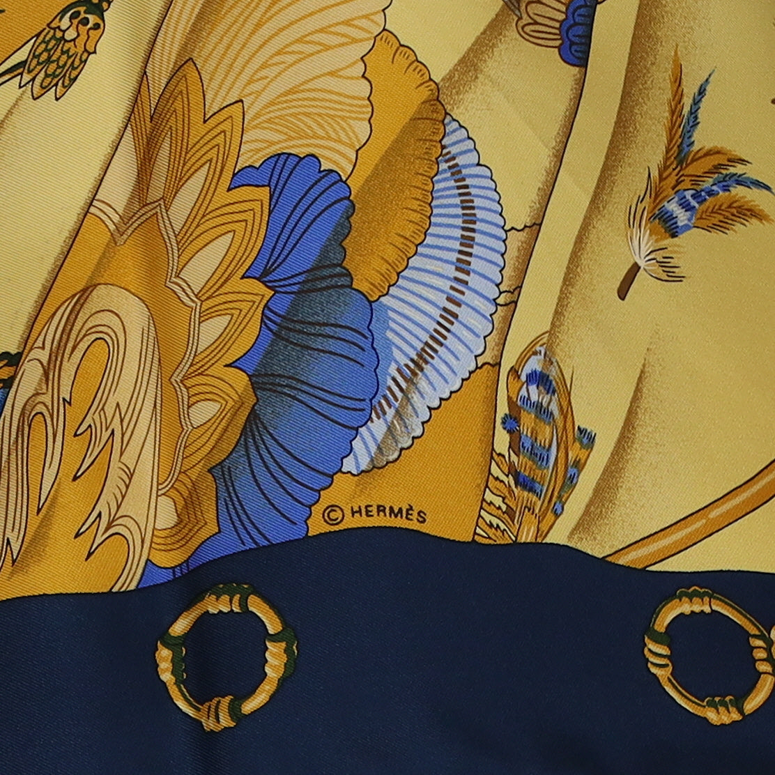 Pristine Boxed Hermès Soleil de Soie Vintage Silk Scarf