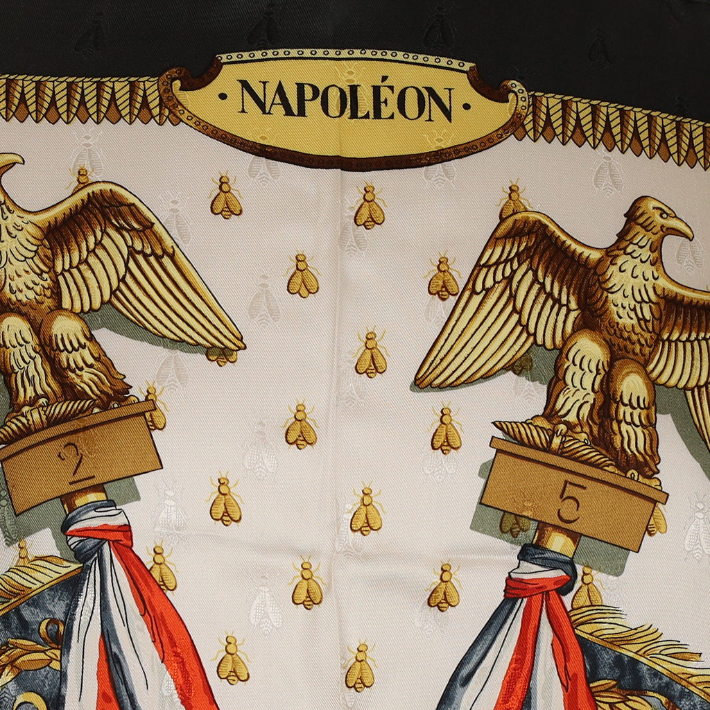 Pristine Boxed Hermès Napoléon Vintage Silk Scarf