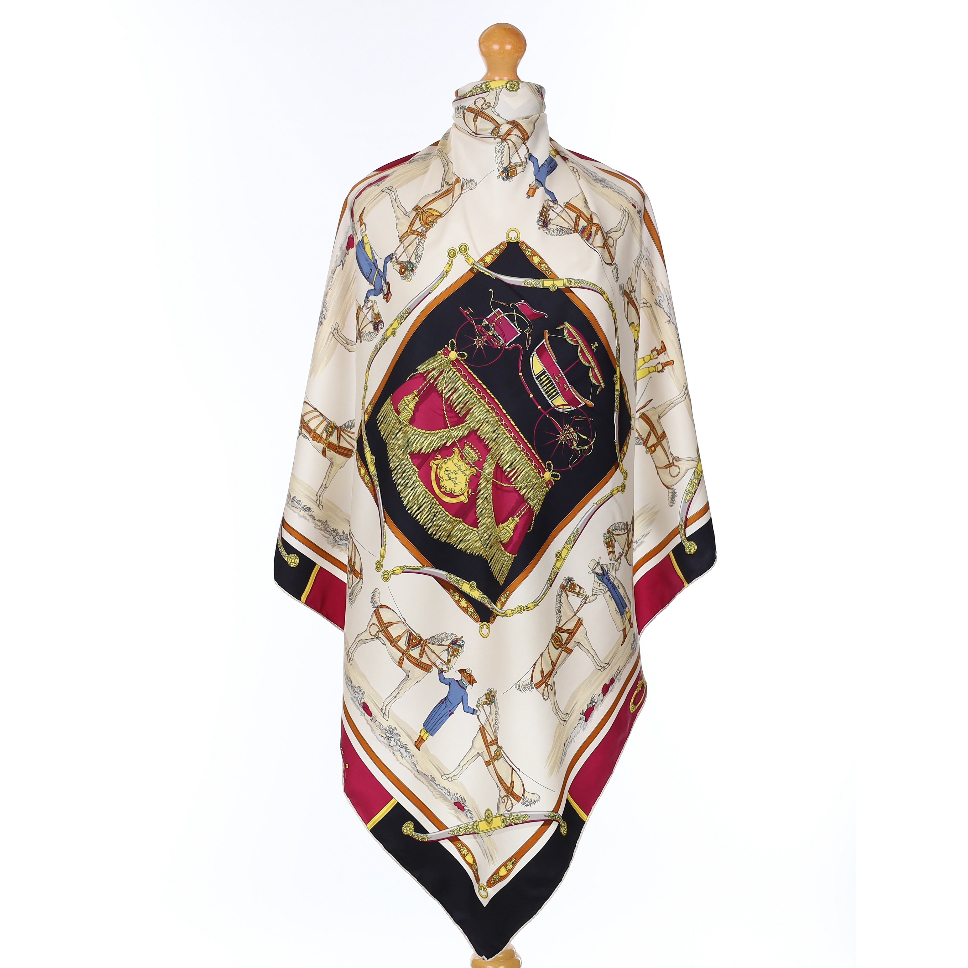 Hermès Harnais a L’anglaise Silk Scarf