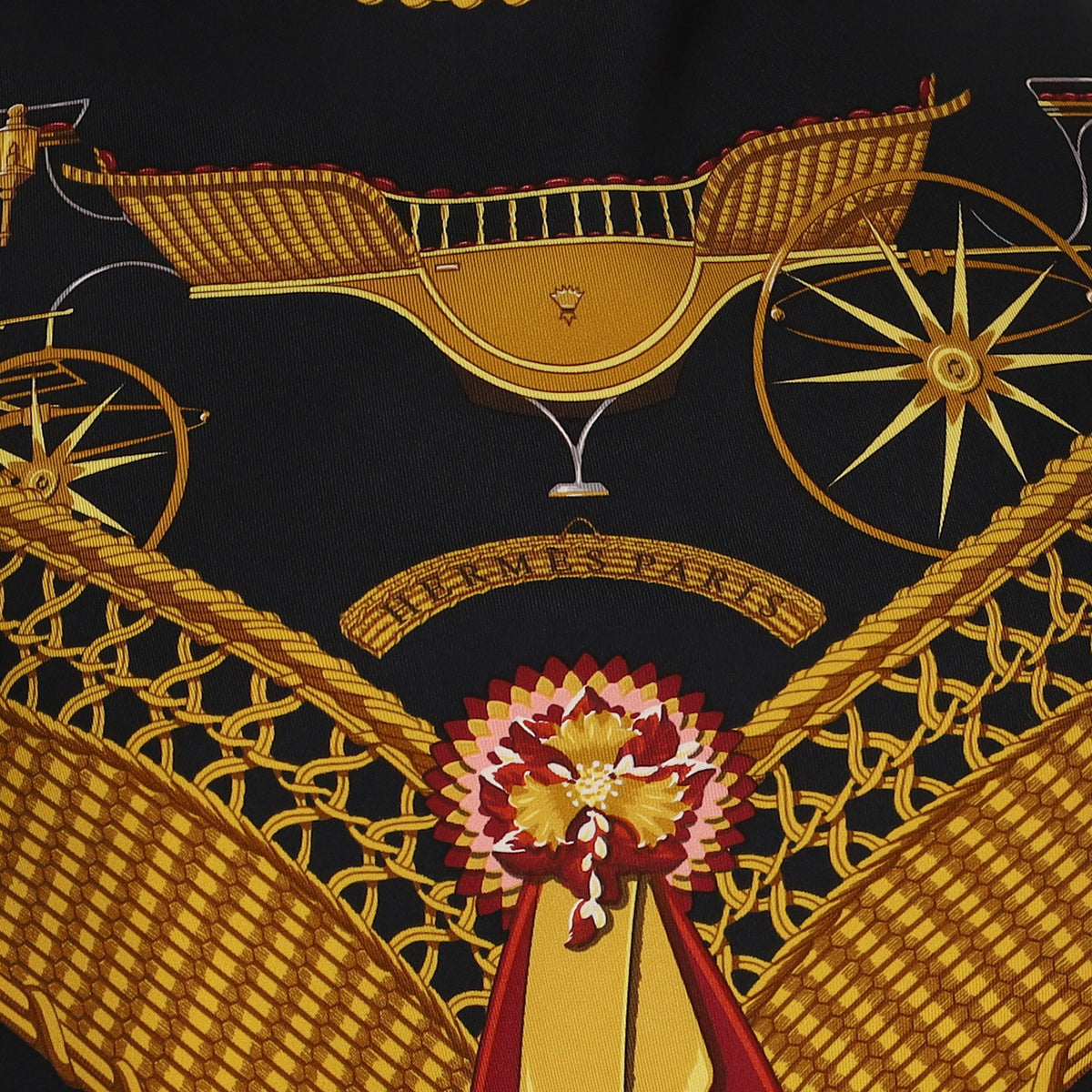 Hermès Voitures Paniers Vintage Silk Scarf