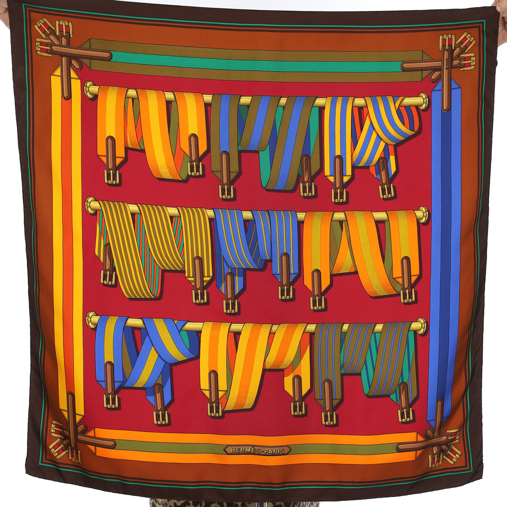 Hermès Les Sangles Silk Scarf