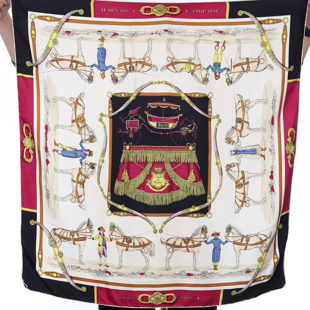 Hermès Harnais a L’anglaise Silk Scarf
