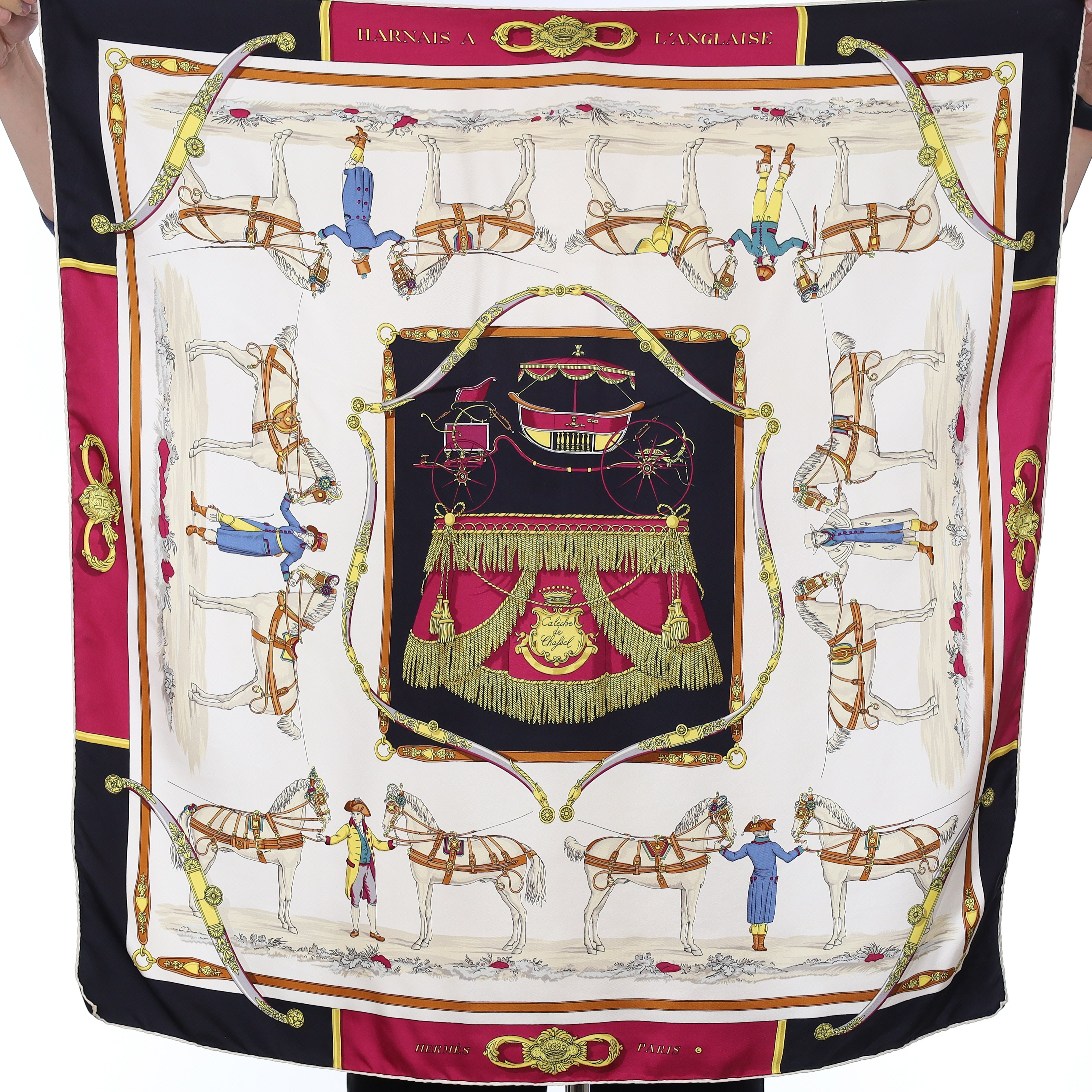 Hermès Harnais a L’anglaise Silk Scarf