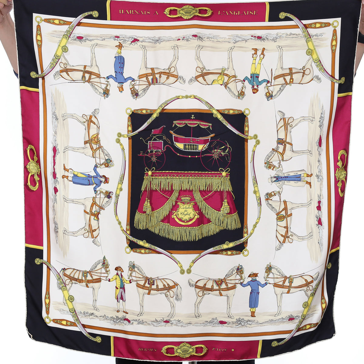 Hermès Harnais a L’anglaise Silk Scarf