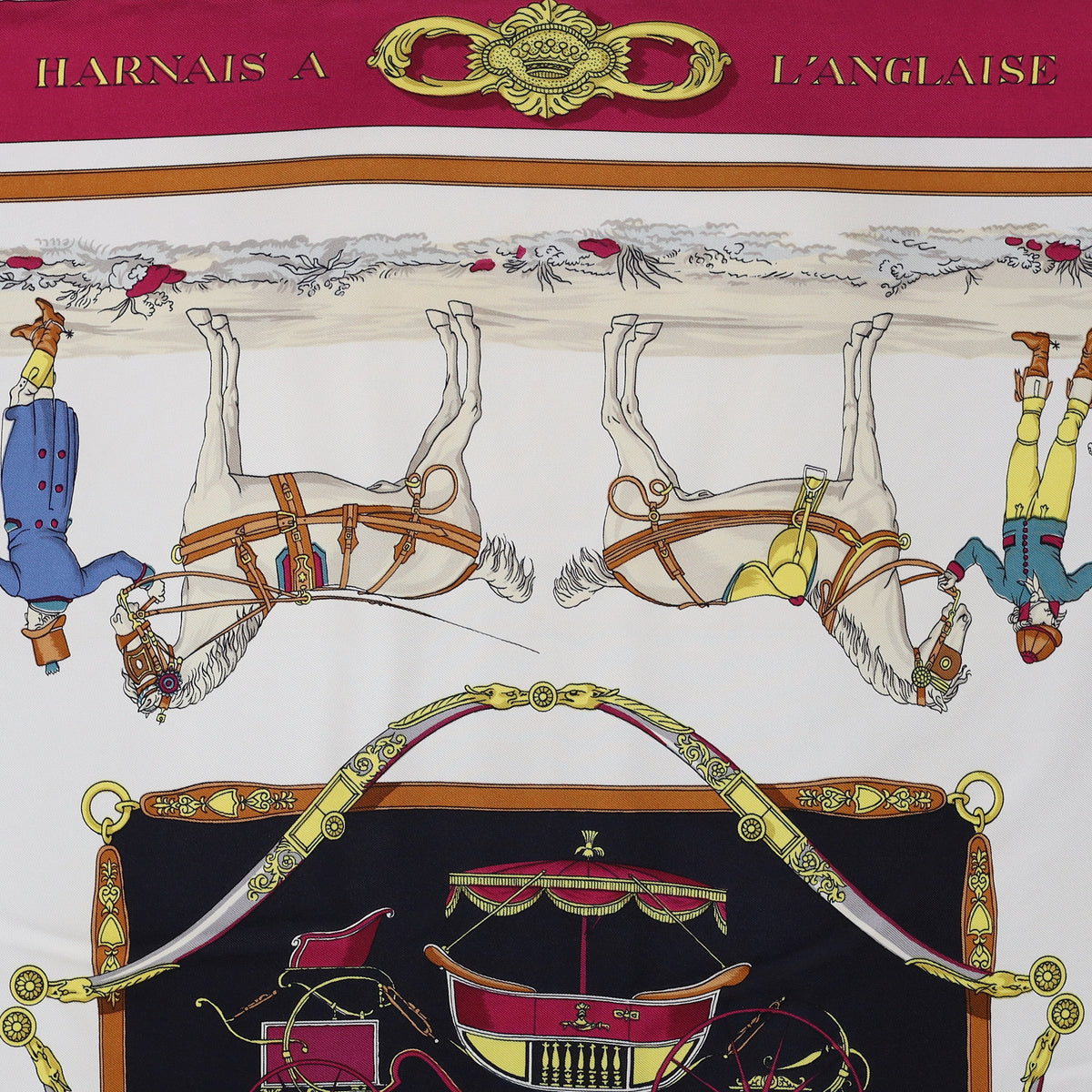 Hermès Harnais a L’anglaise Silk Scarf