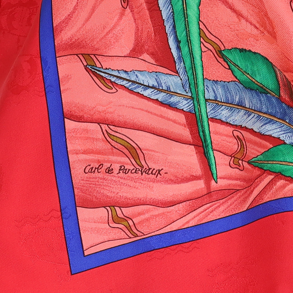 Hermès Christophe Colomb Découvre L'Amérique Vintage Silk Scarf