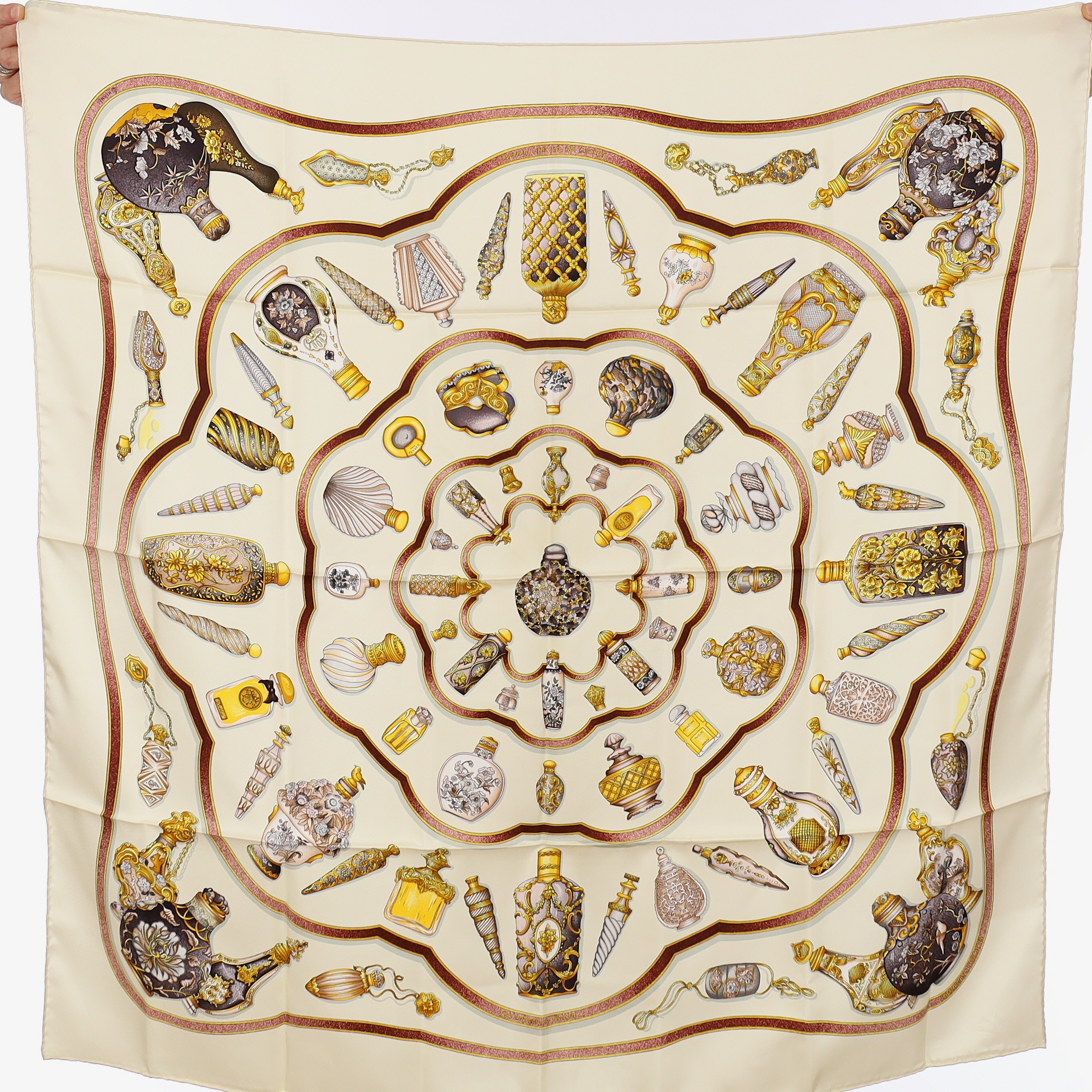 Pristine Boxed Hermès Flacons Silk Scarf