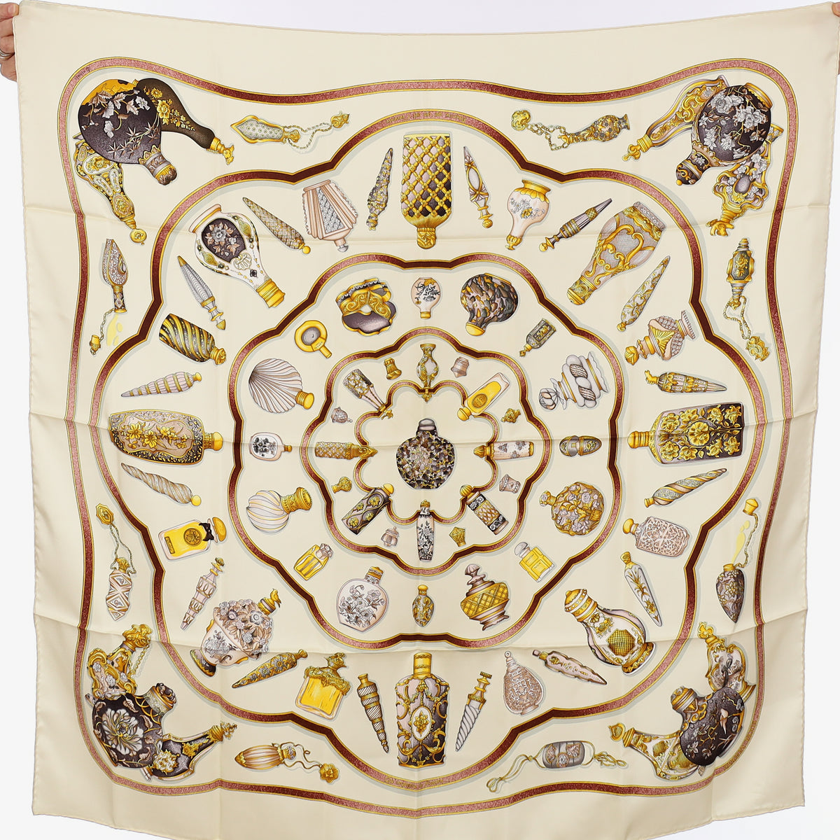 Pristine Boxed Hermès Flacons Silk Scarf