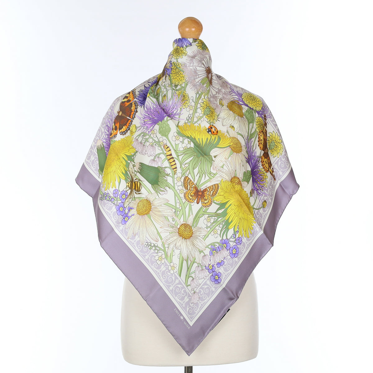 Brand New Emily Carter Botanical Silk Scarf