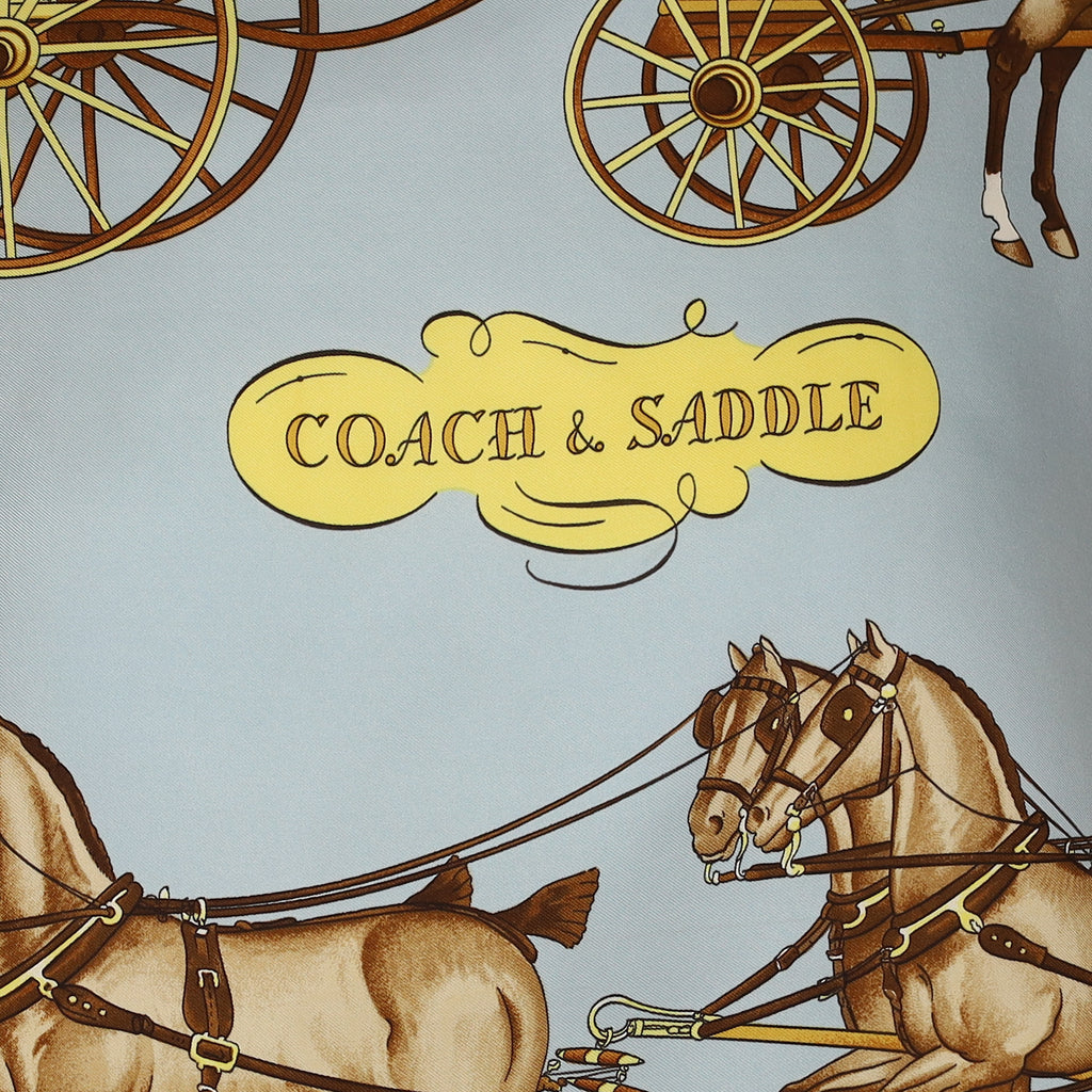 Hermès Coach & Saddle Silk Scarf Quite Rare
