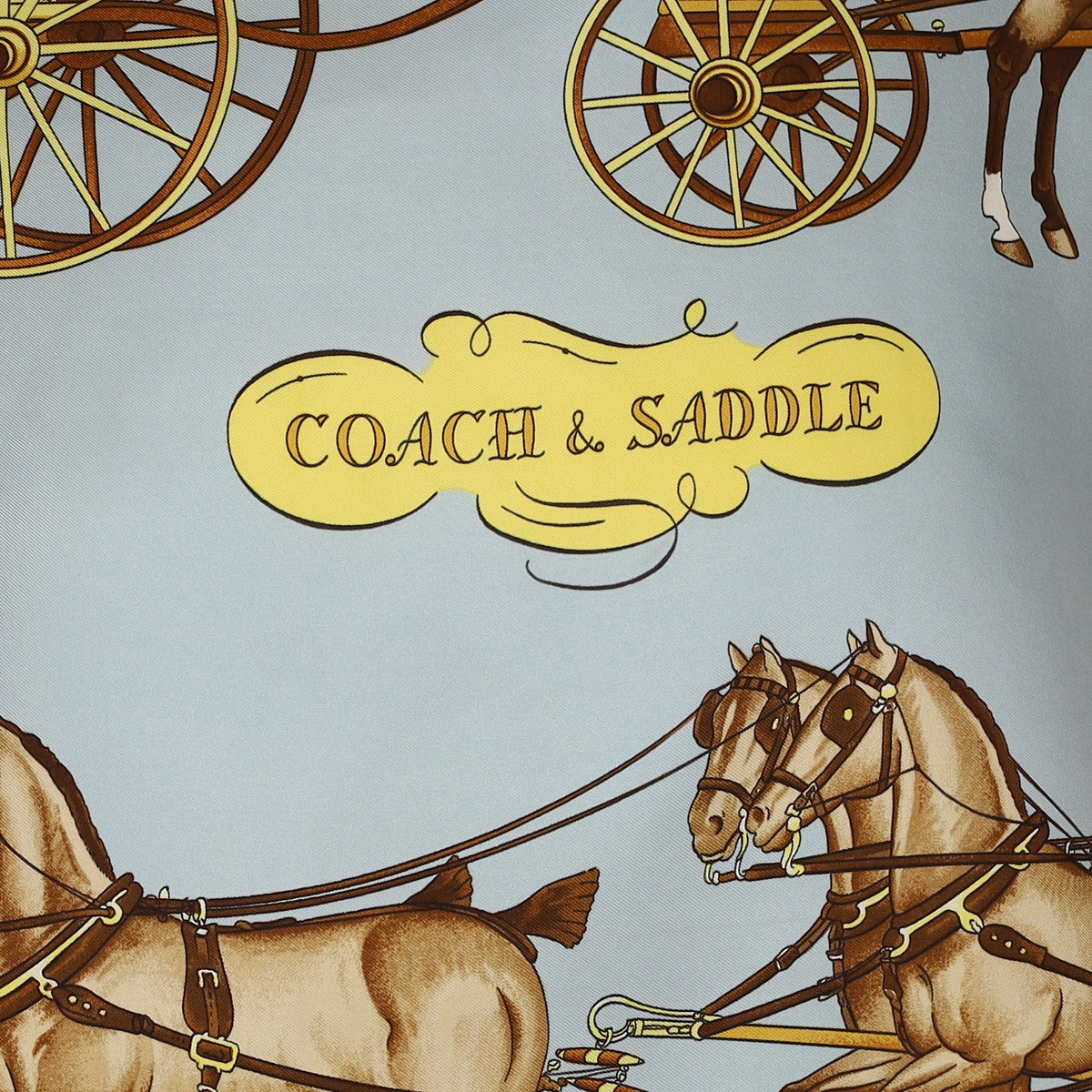 Hermès Coach & Saddle Silk Scarf Quite Rare