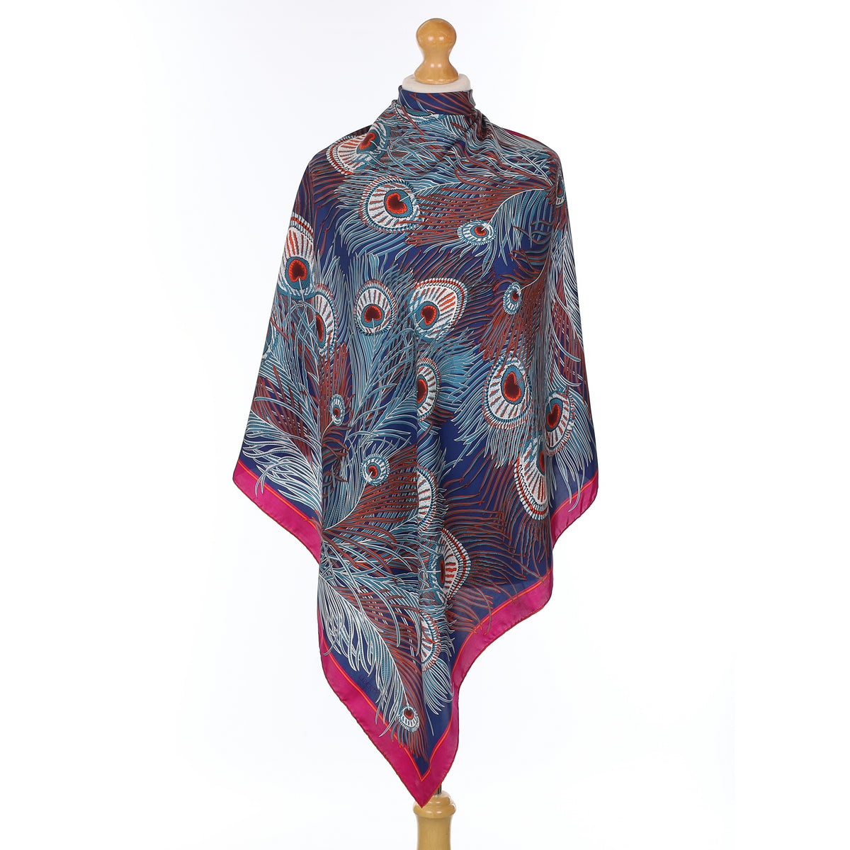 Liberty Peacock Feather Silk Scarf