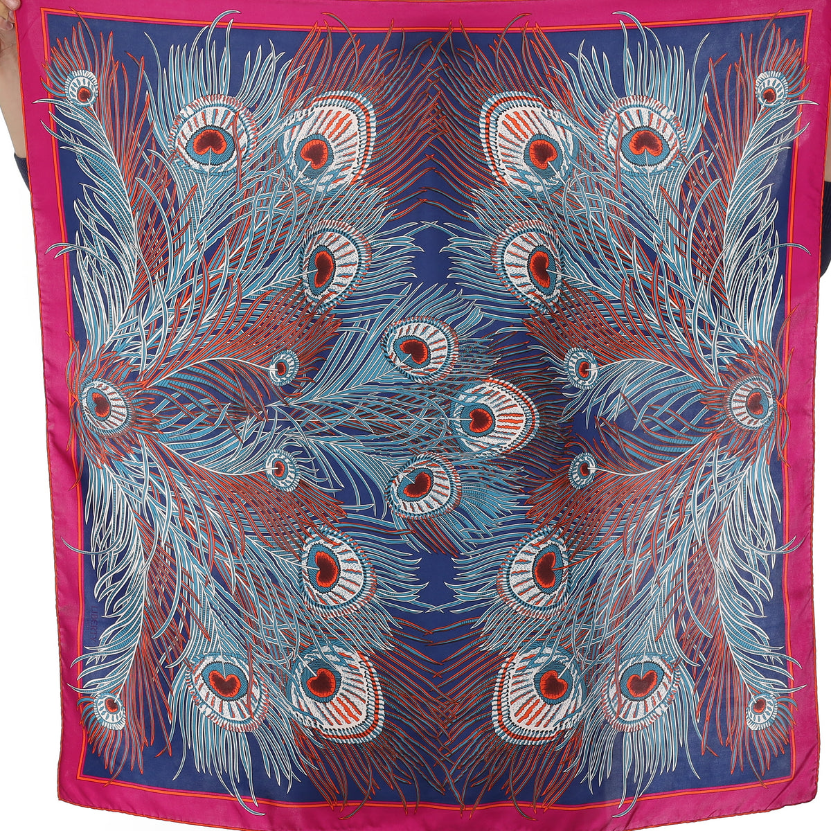 Liberty Peacock Feather Silk Scarf