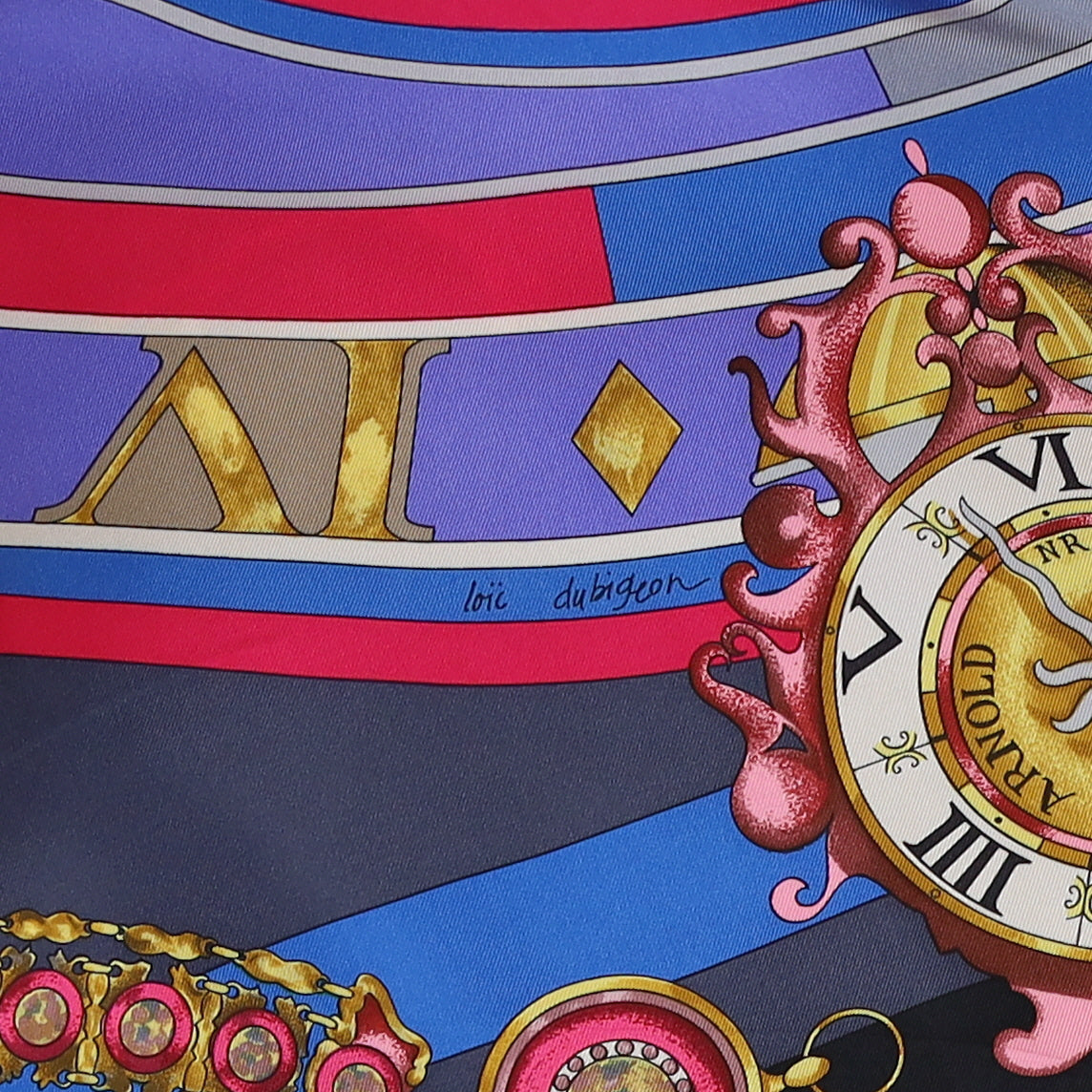 Hermès Parmi Les Fleurs Je Compte les Heures Silk Scarf