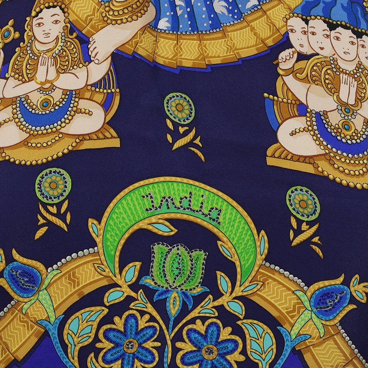Pristine Boxed Hermès India Silk Scarf