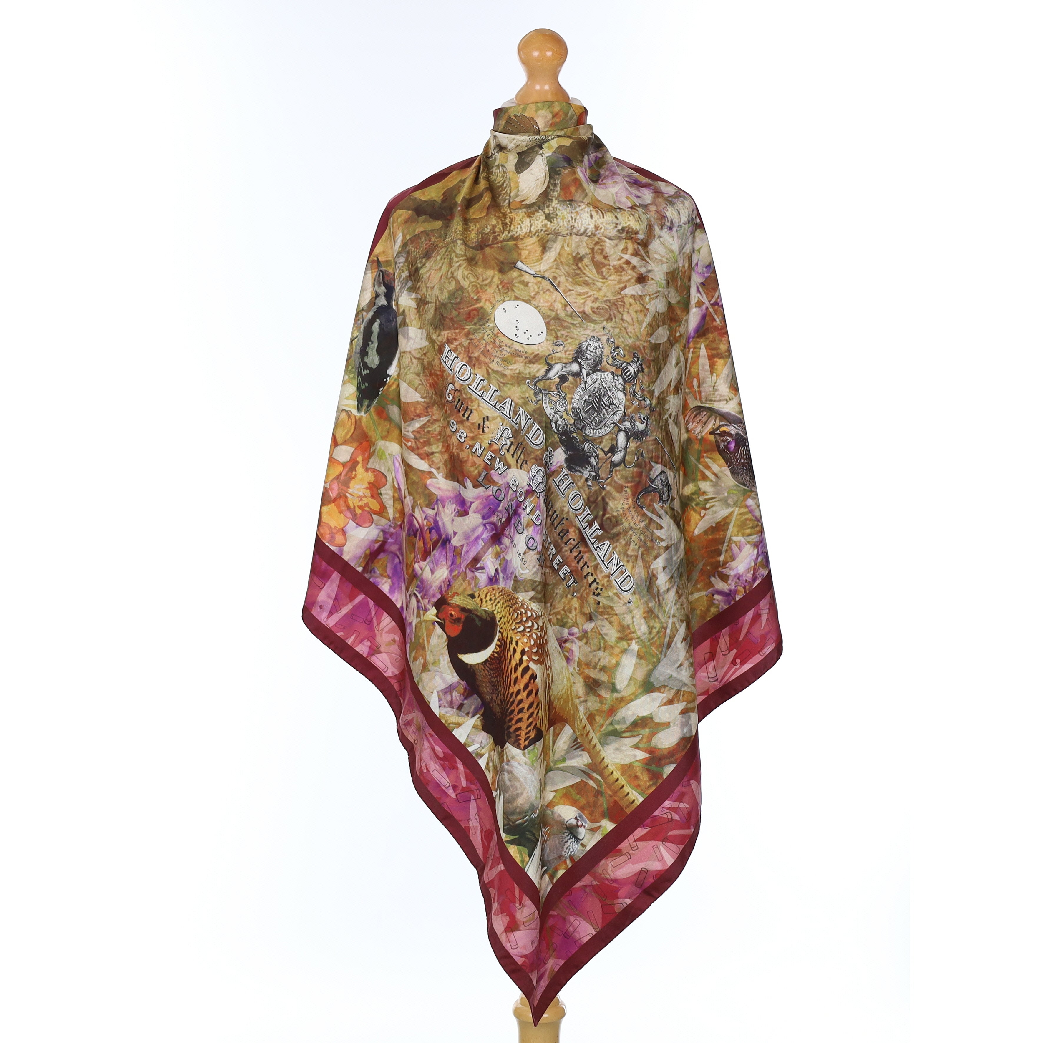 Holland & Holland Fauna and Fowl Silk Scarf