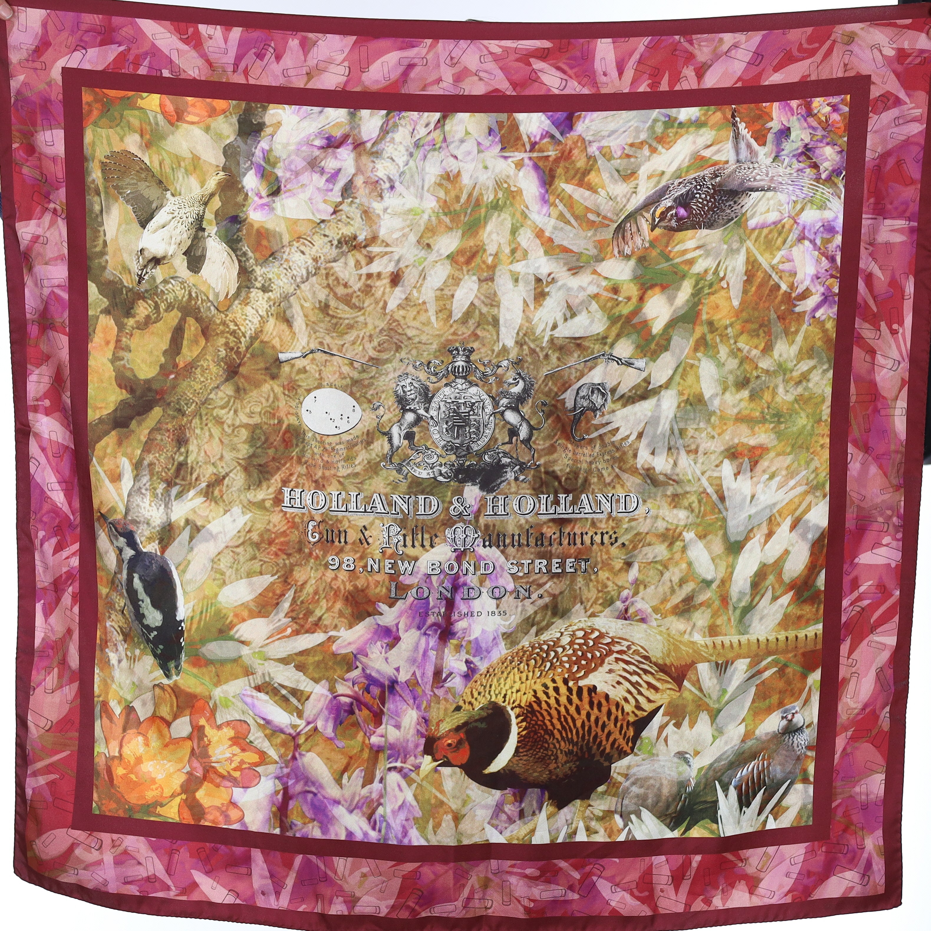 Holland & Holland Fauna and Fowl Silk Scarf