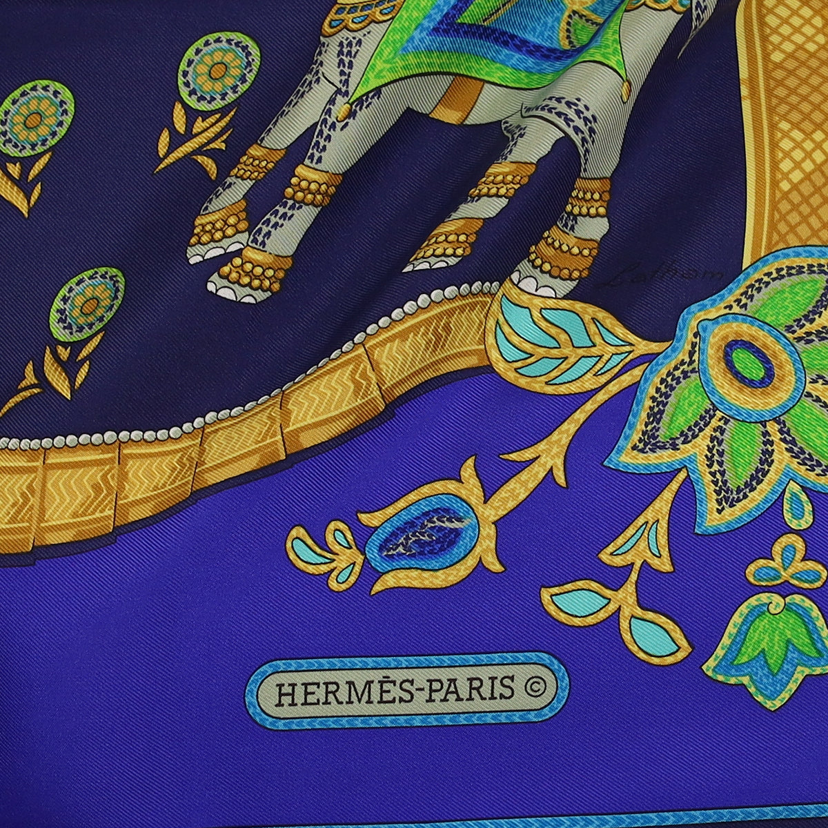 Pristine Boxed Hermès India Silk Scarf