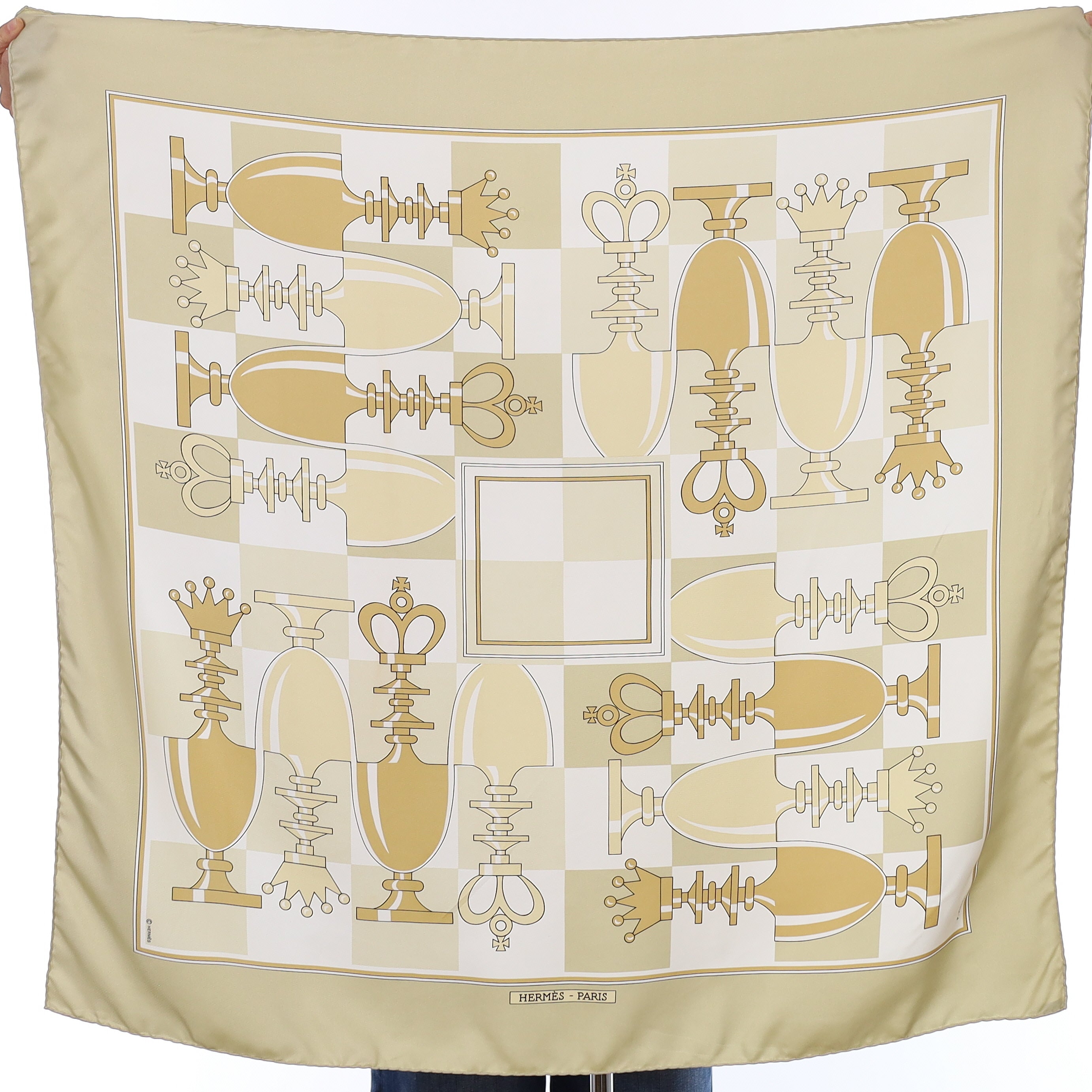 Hermès Échiquier Silk Scarf