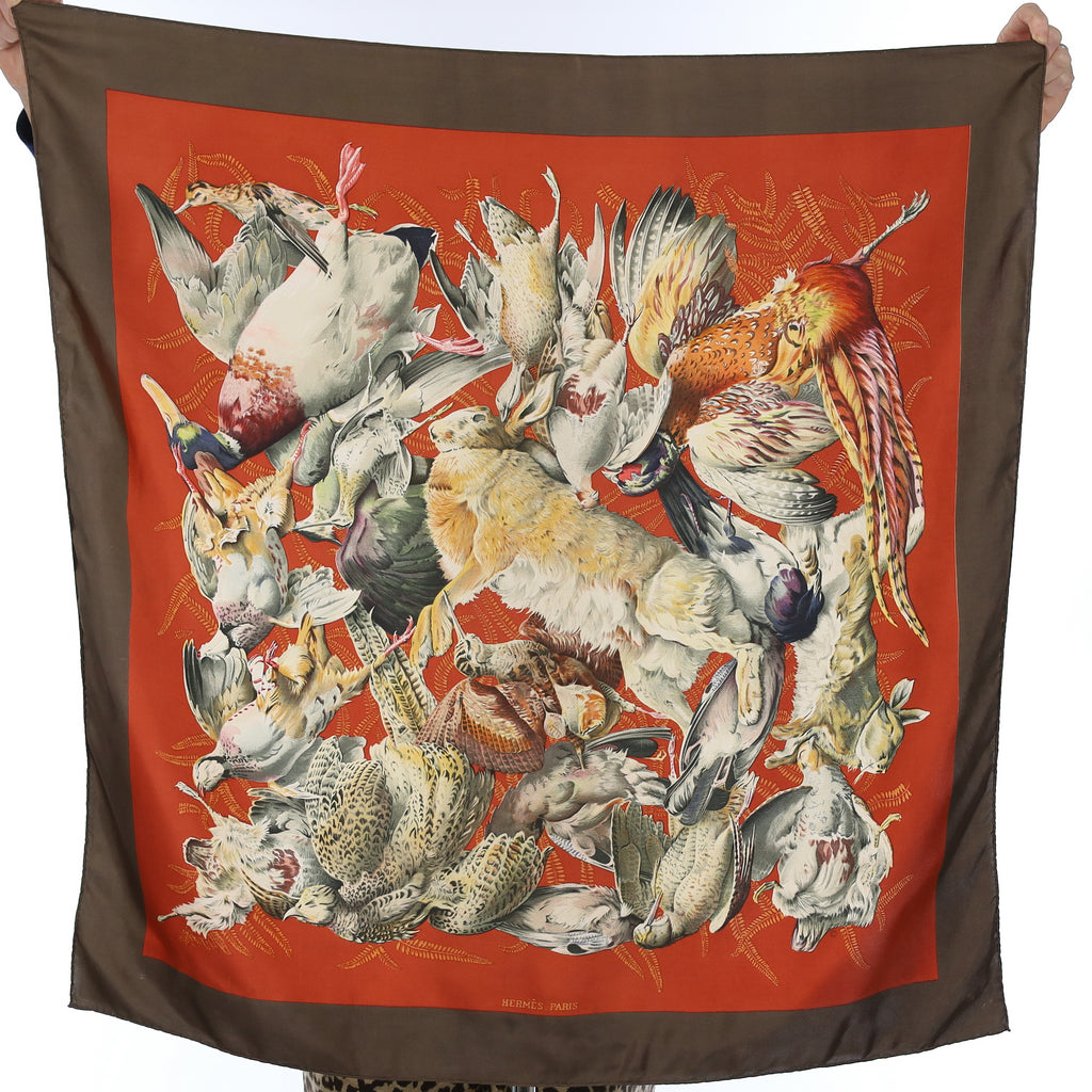 Hermès Gibiers Silk Scarf Quite Rare