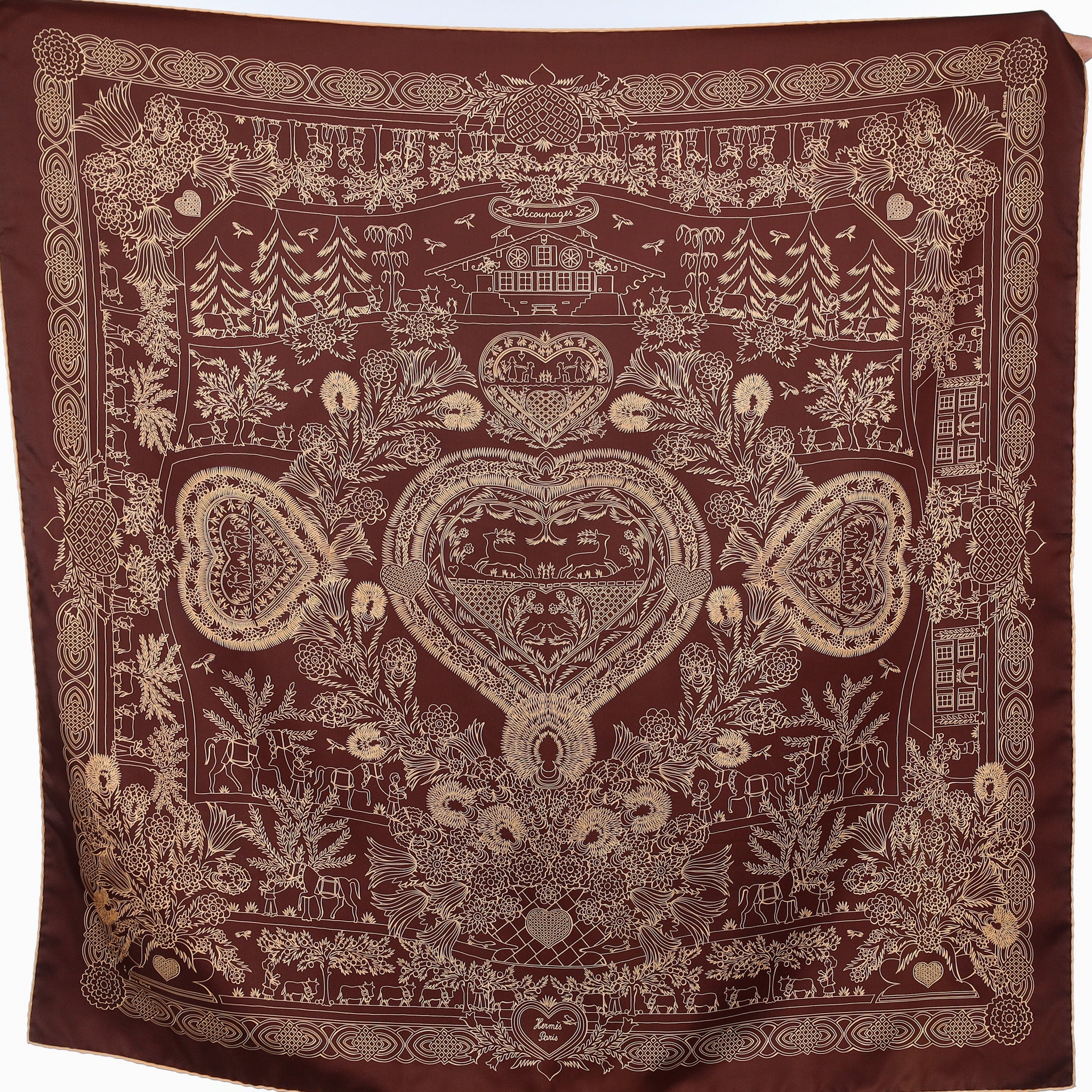 Hermès Découpages Silk Scarf