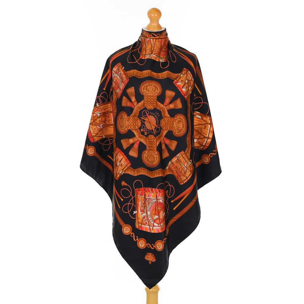 Hermès Les Tambours Silk Scarf