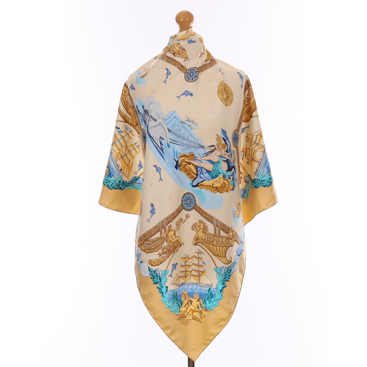 Hermès Balade Oceane Silk Scarf