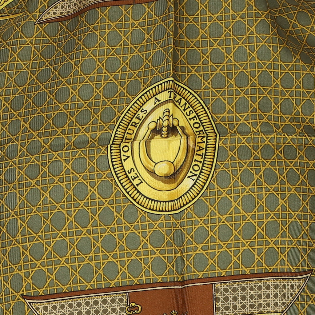 Pristine Sleeved Hermès Les Voitures a Transformation Silk Scarf