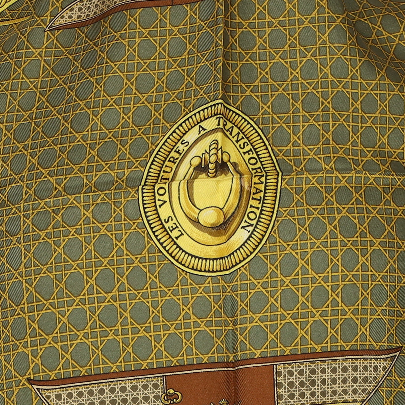 Pristine Sleeved Hermès Les Voitures a Transformation Silk Scarf