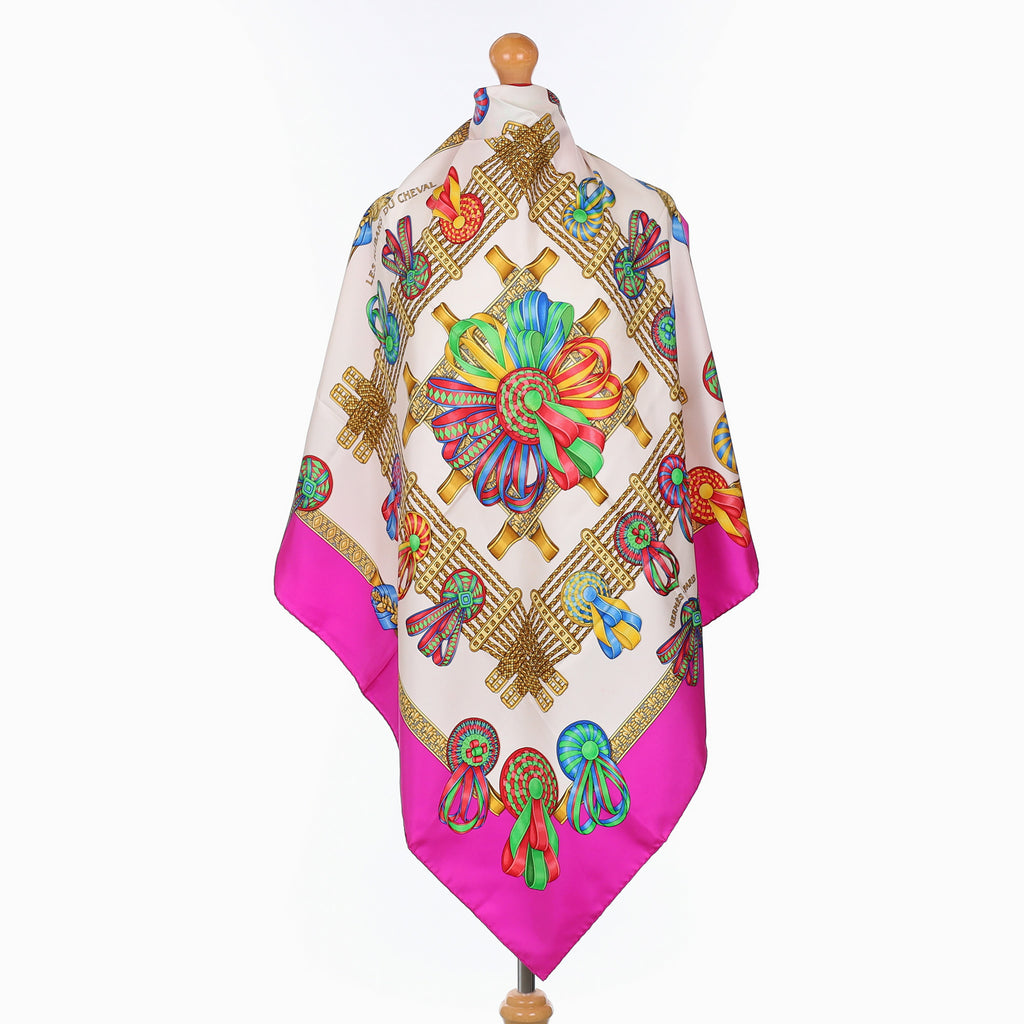 Hermès Les Rubans du Cheval Vintage Silk Scarf