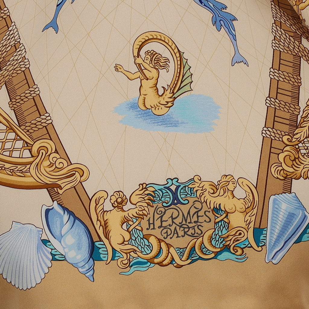 Hermès Balade Oceane Silk Scarf