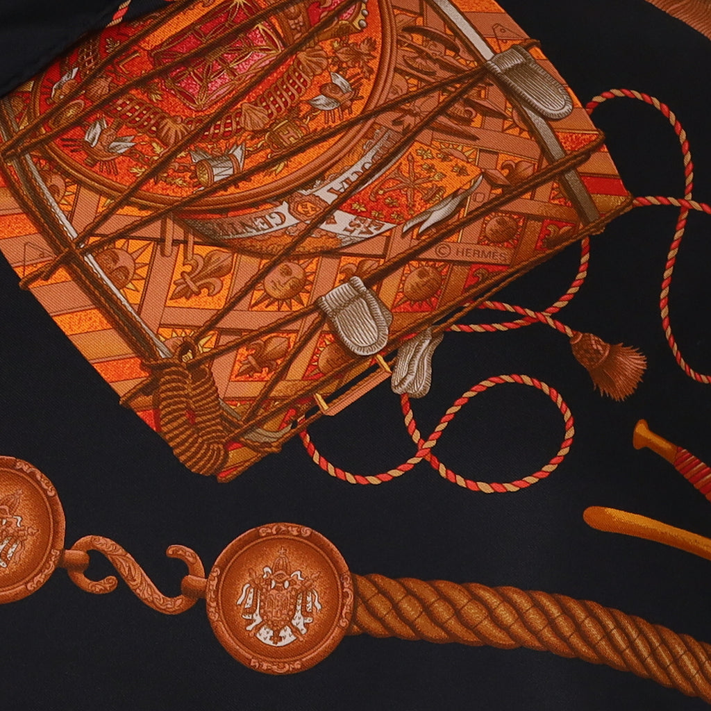 Hermès Les Tambours Silk Scarf