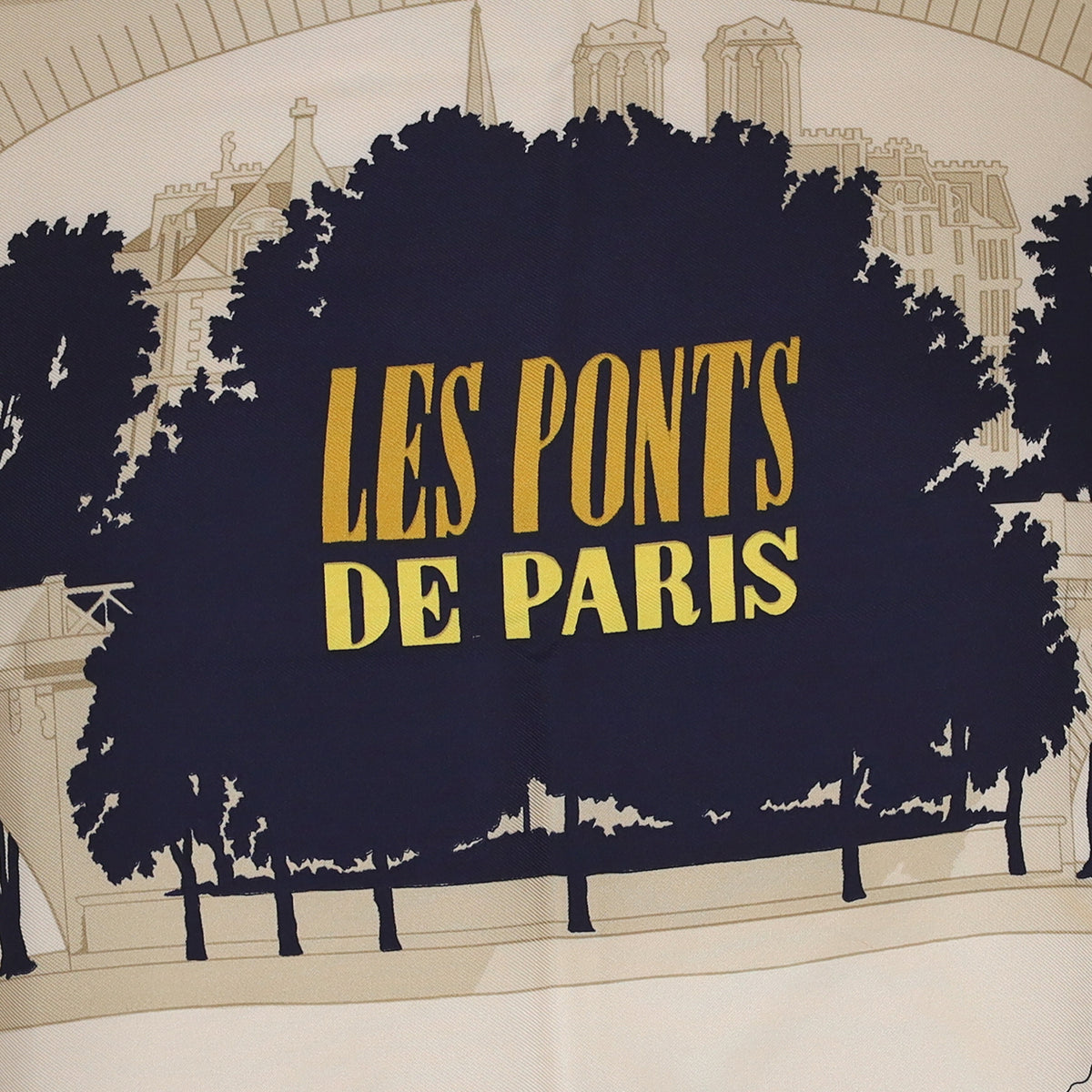 Pristine Hermès Les Ponts de Paris Vintage Silk Scarf Quite Rare