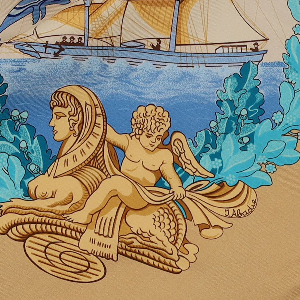 Hermès Balade Oceane Silk Scarf