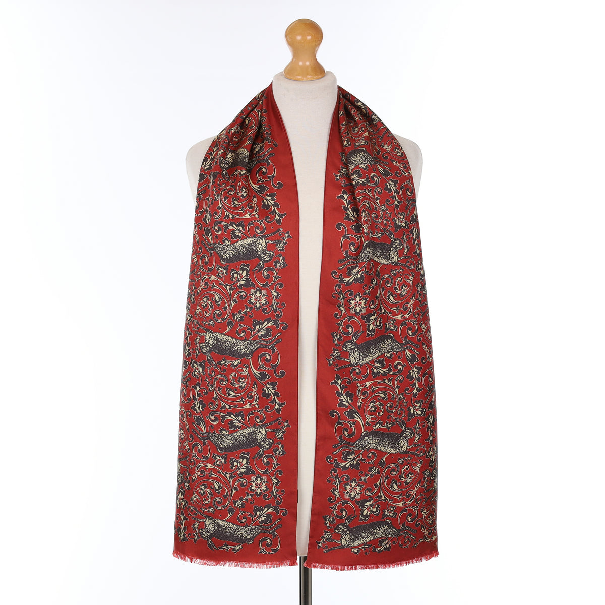 Holland & Holland Silk Running Hares Scarf